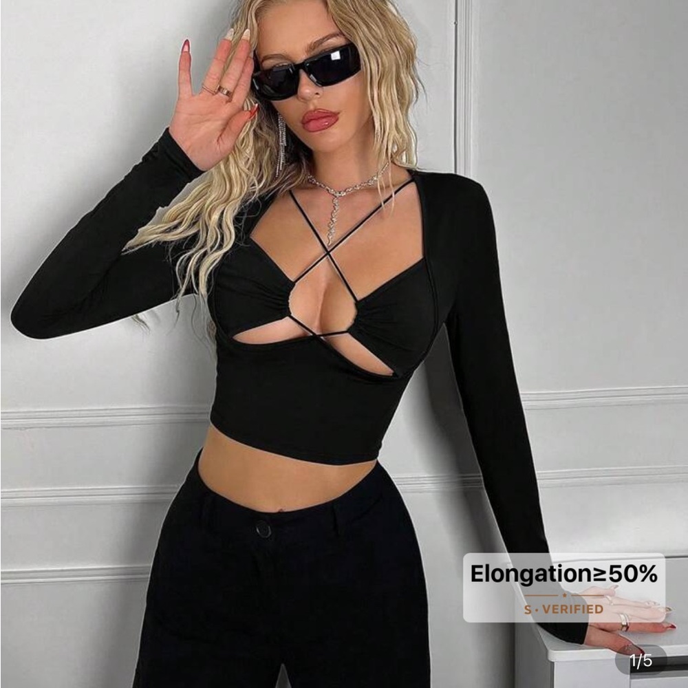 Black Long Sleeve Women's Top